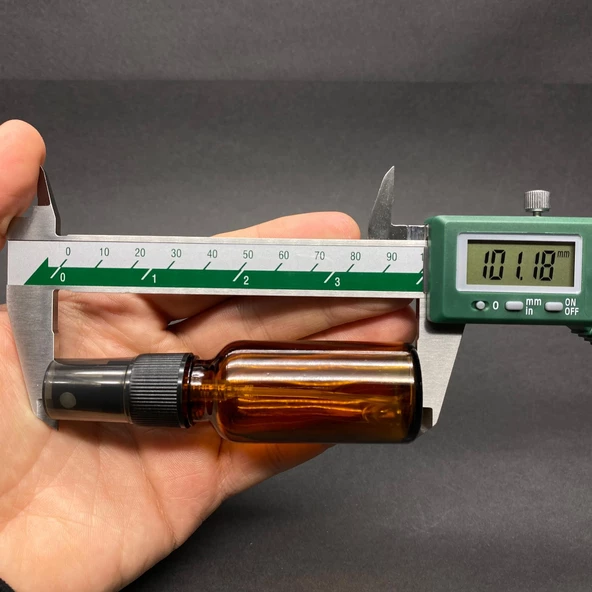 20 Ml Amber Cam Şişe Siyah Spreyli ,  20Cc Kahverengi Spreyli Boş Şişe x 6 Adet - Resim 3