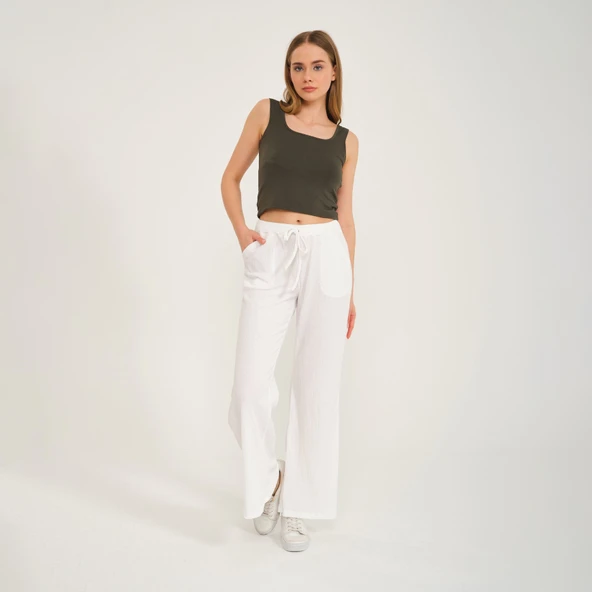 Günlük Yazlık Rahat Kesim Kadın Pantolon ürün görseli 1