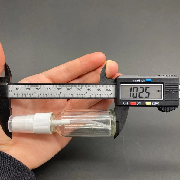 20 Ml Şeffaf Cam Şişe Beyaz Spreyli ,  20Cc Şeffaf Spreyli Boş Şişe x 6 Adet - Resim 3