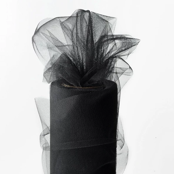 27 METREX70 CM SİYAH SÜSLEME TÜLÜ SİYAH TÜL SİYAH ARABA DÜĞÜN SİYAH DEKOR TÜL BLACK DECORATION TULLE ürün görseli