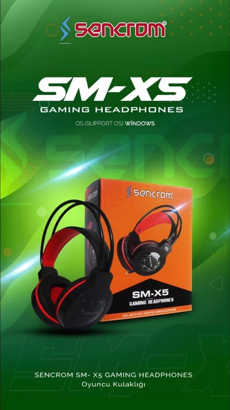 Sencrom Sm-X5 Mikrofonlu Kulaklık USB Girişli Gaming Oyuncu