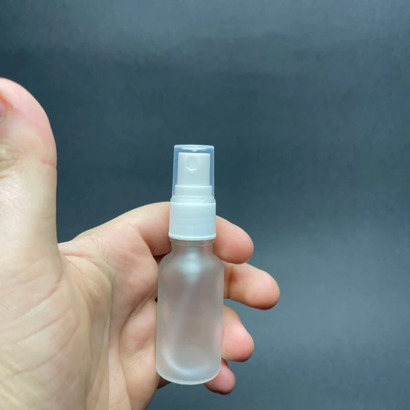 20 Ml Buzlu Cam Şişe Beyaz Spreyli ,  20Cc Buzlucam Spreyli Boş Şişe x 6 Adet ürün görseli