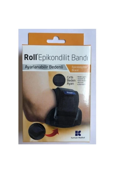 Roll Epikondilit Bandı Ayarlanabilir Bedenli