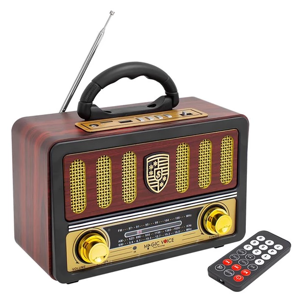 Mv-114bt Usb/sd/fm/bluetooth Destekli̇ Tek Hop Lu Nostalji̇k Radyo