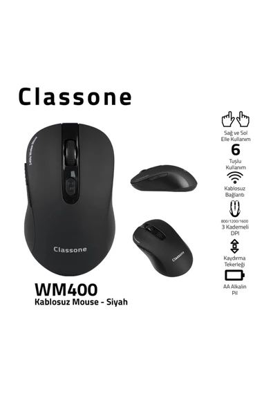 Classone BP-WTX106  Wtxpro Su Geçirmez 15.6" Laptop Notebook Sırt Çantası Pembe + Kablosuz Mouse - 3