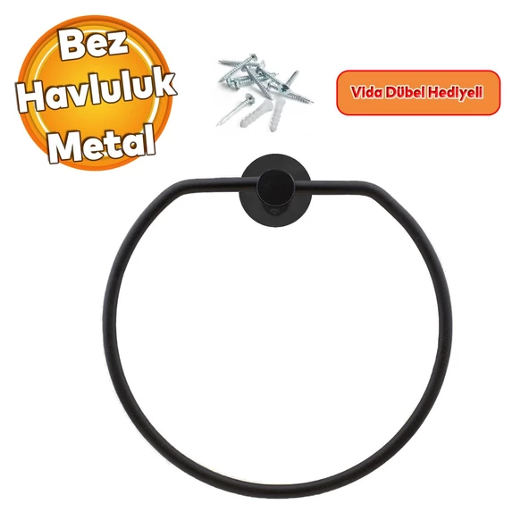 Metal Sağlam Aparat Vidalı Lavabo Banyo Wc Bez Havlu Çatal Askı Siyah Tuvalet Kağıtlık 3'lü Set - 4