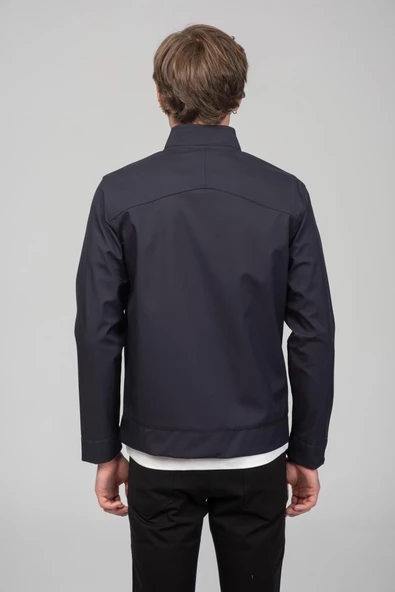 Erkek Teknolojık Kumaşdan Önü Çift Açılır Fermuar Detaylı Astarsız Bomber Mont - 11