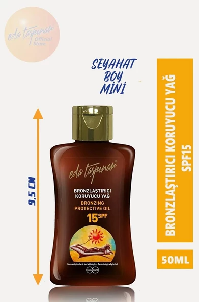 Eda Taşpınar Yoğun Bronzlaştırıcı Yağ SPF 15 50 Ml - Seyahat Boy