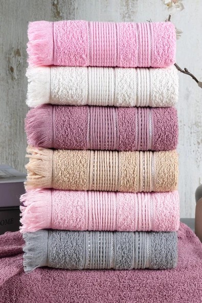 Shiny 6'lı 50x90 cm El&Yüz Havlu Seti - 2