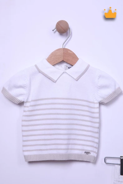 Triko %100 Pamuk Kısa Kol Şortlu Erkek Bebek Takım 5512 - 2