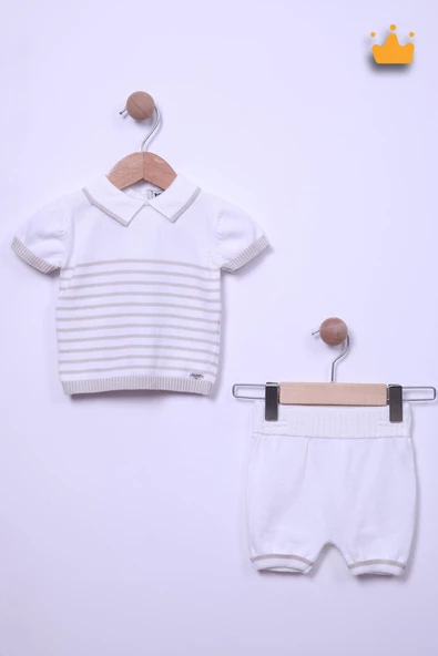 Triko %100 Pamuk Kısa Kol Şortlu Erkek Bebek Takım 5512