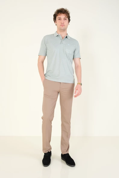Erkek Polo Yaka Cepli T-Shirt Çağla - 5