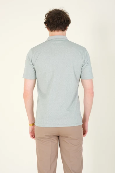Erkek Polo Yaka Cepli T-Shirt Çağla - 6