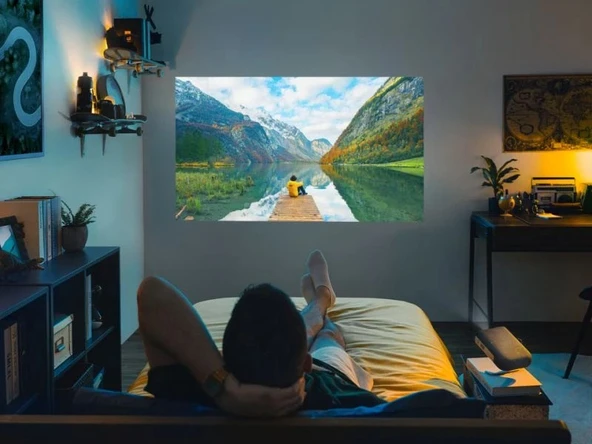 ViewSonic M1X Harman Kardon Hoparlörlü Akıllı LED Taşınabilir Projeksiyon Cihazı - Resim 11