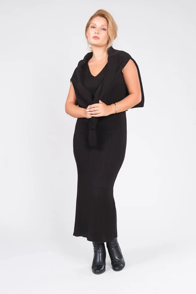 Kadın 2'li Jile Triko Takım Siyah - 4