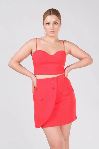 Kadın İp Askılı Büstiyer Kırmızı - 2