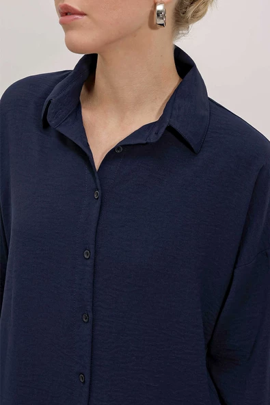 Kadın Oversize İkili Takım Lacivert - 3