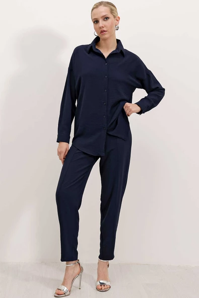 Kadın Oversize İkili Takım Lacivert