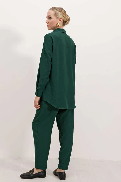 Kadın Oversize İkili Takım Zümrüt - 5