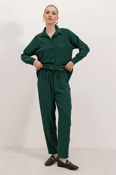 Kadın Oversize İkili Takım Zümrüt - 3