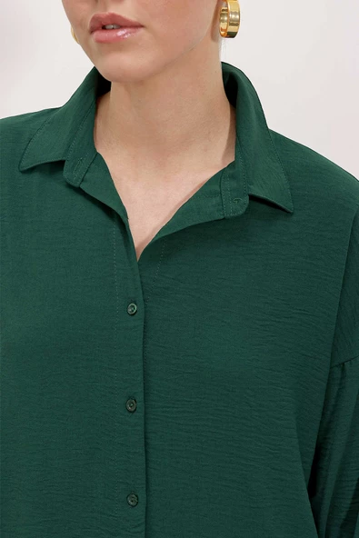 Kadın Oversize İkili Takım Zümrüt - 4