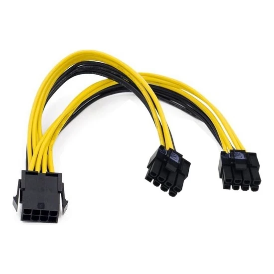 Shino 8 Pin Power Ayırıcı Pci-E Molex 8 Pin Çoklayıcı Kablo 10'lu Paket