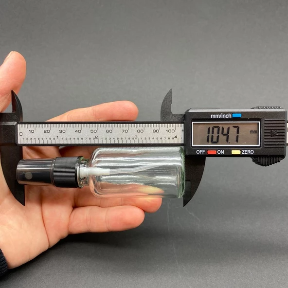 30 Ml Şeffaf Cam Şişe Siyah Spreyli ,  30Cc Şeffaf Spreyli Boş Şişe x 6 Adet - Resim 3