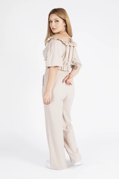 Kadın Bürümcük İkili Takım Vizon - 5