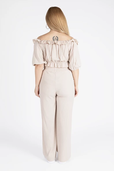 Kadın Bürümcük İkili Takım Vizon - 4