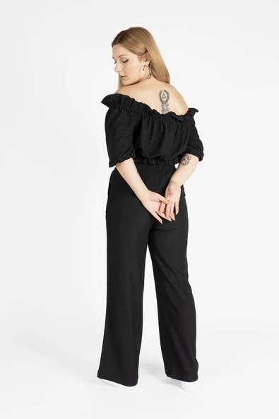 Kadın Bürümcük İkili Takım Siyah - 5