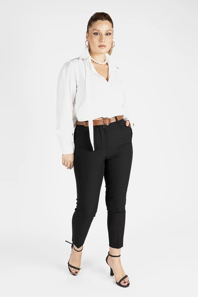 Kadın Bağlamalı Gömlek Ekru - 4