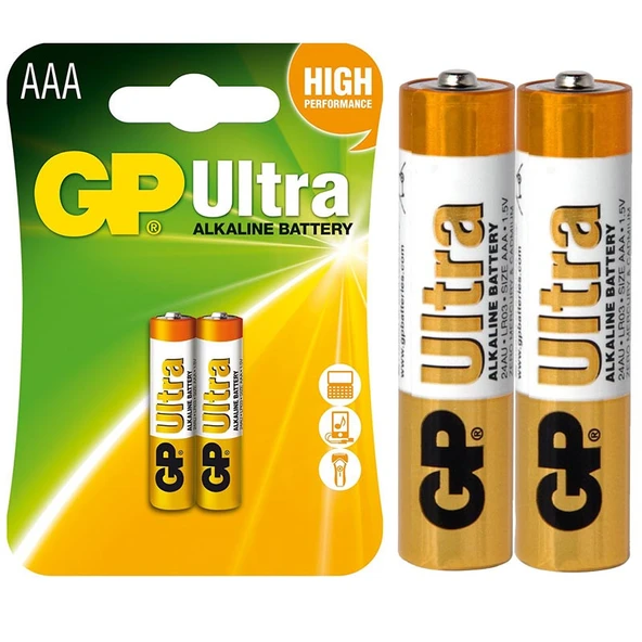 GP 24AU-2U2 ALKALİN İNCE KALEM PİL (2'Lİ PAKET FİYATI) AAA