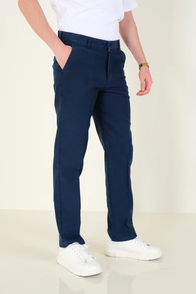 Erkek Yan Cep Pantolon Lacivert - 2