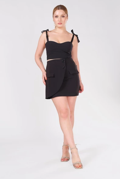 Kadın Bağlamalı Büstiyer Siyah - 4