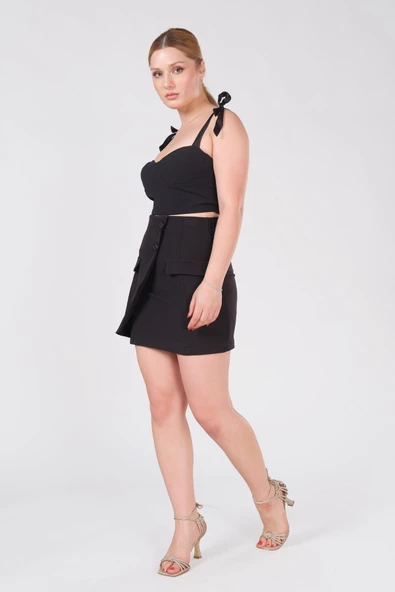 Kadın Bağlamalı Büstiyer Siyah - 2