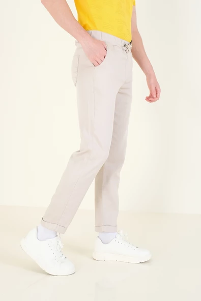 Erkek Duble Paça Jogger Pantolon Taş - 5