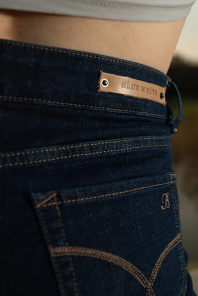 Kadın Düz Dar Jean Etek Rins - 5