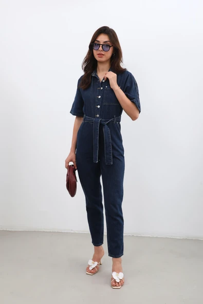 Kadın Yarasa Kol Jean Tulum Rins - 9