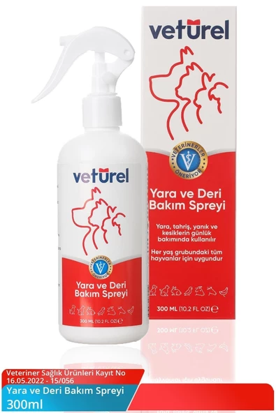 Vetürel Yara Ve Deri Bakım Spreyi 300 Ml