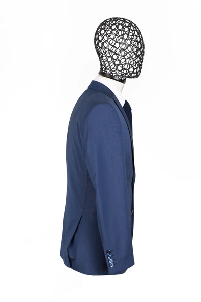 Slim Fit Parlament Mavisi Takım Elbise - 7