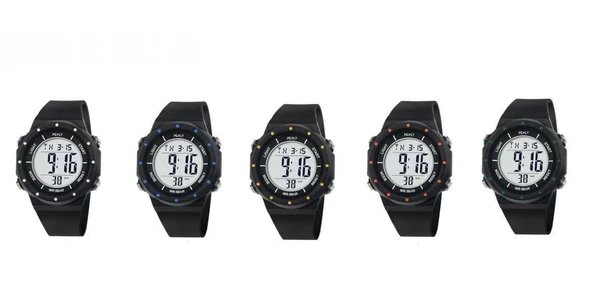 Penly Su Geçirmez Dijital Kol Saati 356 Model Siyah Mavi +4 Renk Kronometre-Alarmlı 5ATM - Resim 5