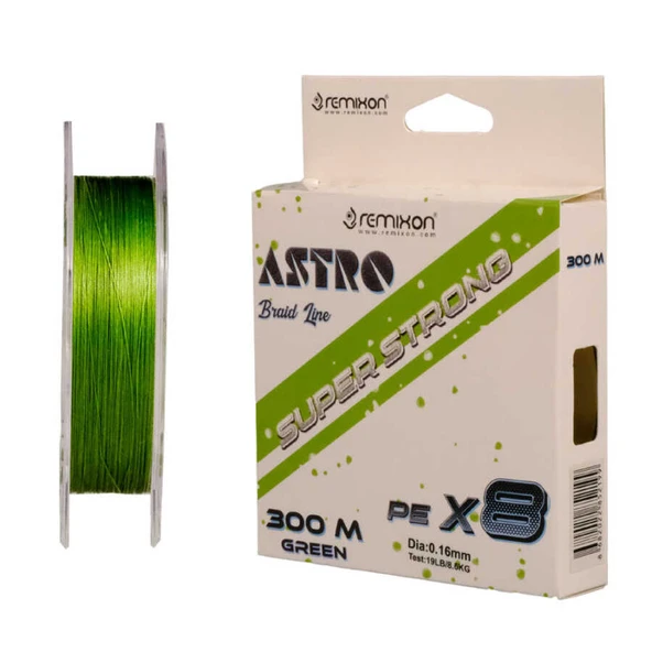 Remixon Astro 8X 0.16mm 300m Green İp Misina  Standart 0.16mm