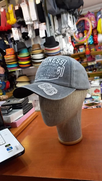 eskitme şapka pamuklu retro kep 58-60 cm ayarlabilir koyu bej