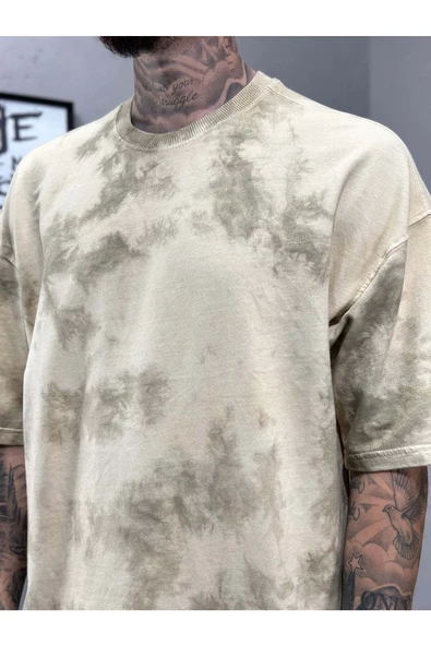 iki iplik yıkamalı Oversize T-shirt - 2