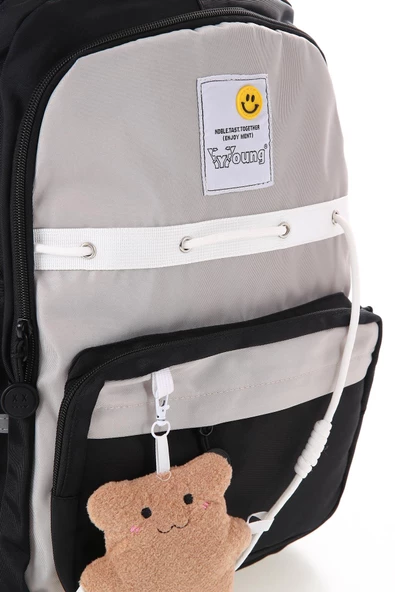 Young 51669 Okul ve Sırt Çantası Siyah-Krem - 3