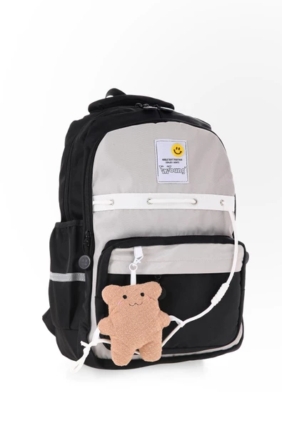 Young 51669 Okul ve Sırt Çantası Siyah-Krem - 5