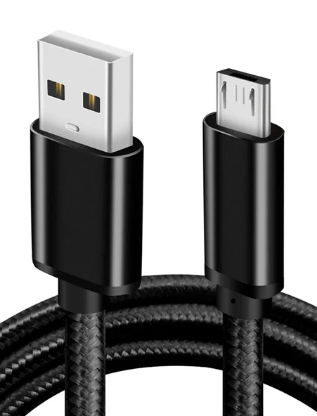 Micro USB Girişli Telefonlara Uyumlu Hasır Micro Kopmaz Bükülmez Şarj Aleti Kablosu Şarj Veri Kablo - 6