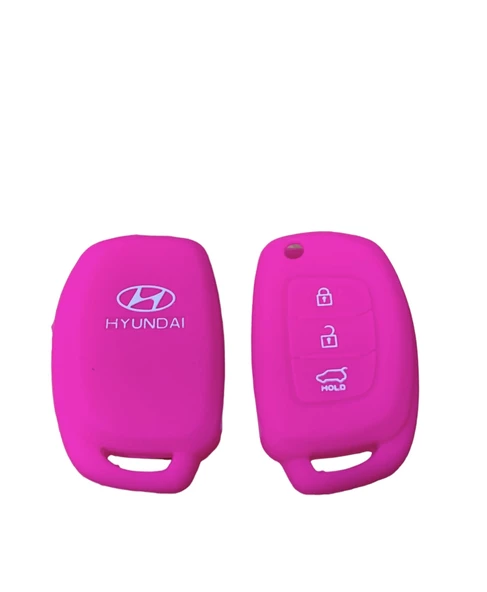 Hyundaı Accent I10 I20 I30 Silikon Anahtar Kılıf (PEMBE) ürün görseli