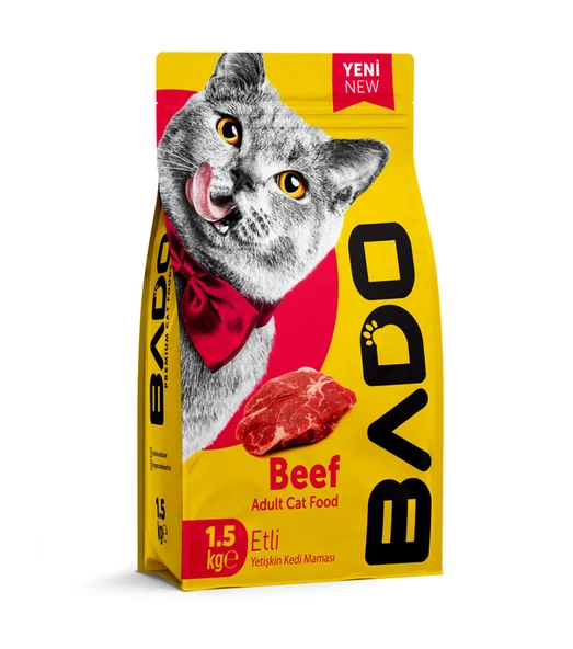 Bado Yetişkin Kedi Maması Etli 1,5 Kg