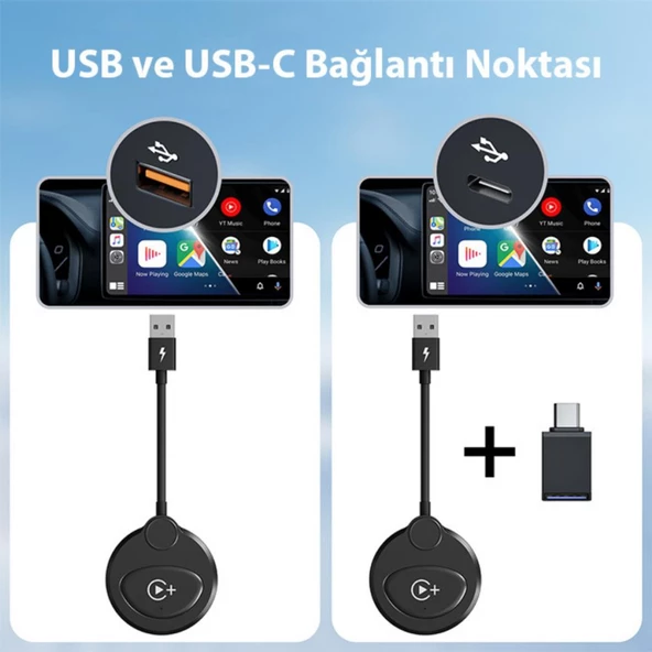 Polham İphone Cihazlar İçin Carplay Adaptörü, Kablosuz Youtube, Netflix, Tiktok, Video Yansıtıcı CarPlay - 4